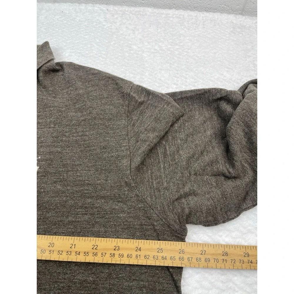 Polo Ralph Lauren Shirt Mens XXL Brown Long Sleeve Cotton Casual Pullover Dress